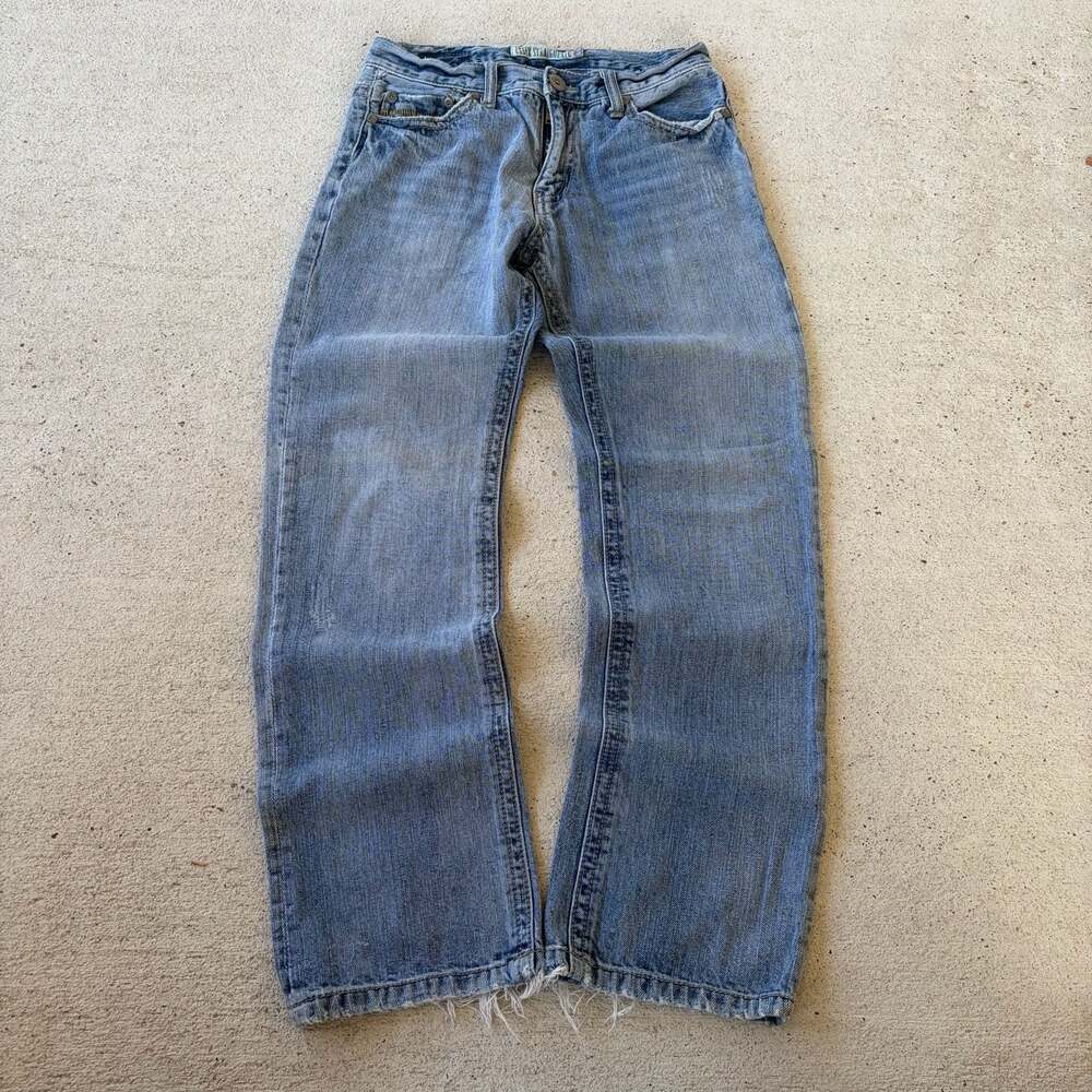 Y2k Aeropostale Essex Straight Leg Distressed Light Wash Denim Jeans 28/30